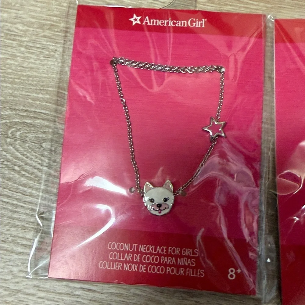 American girl coconut girls necklace and cuff bracelet nwt!
